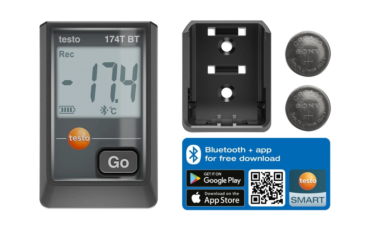 testo 174T BT, Mini temperature data logger with app connection testo 174 T, 1 channel - Image 5