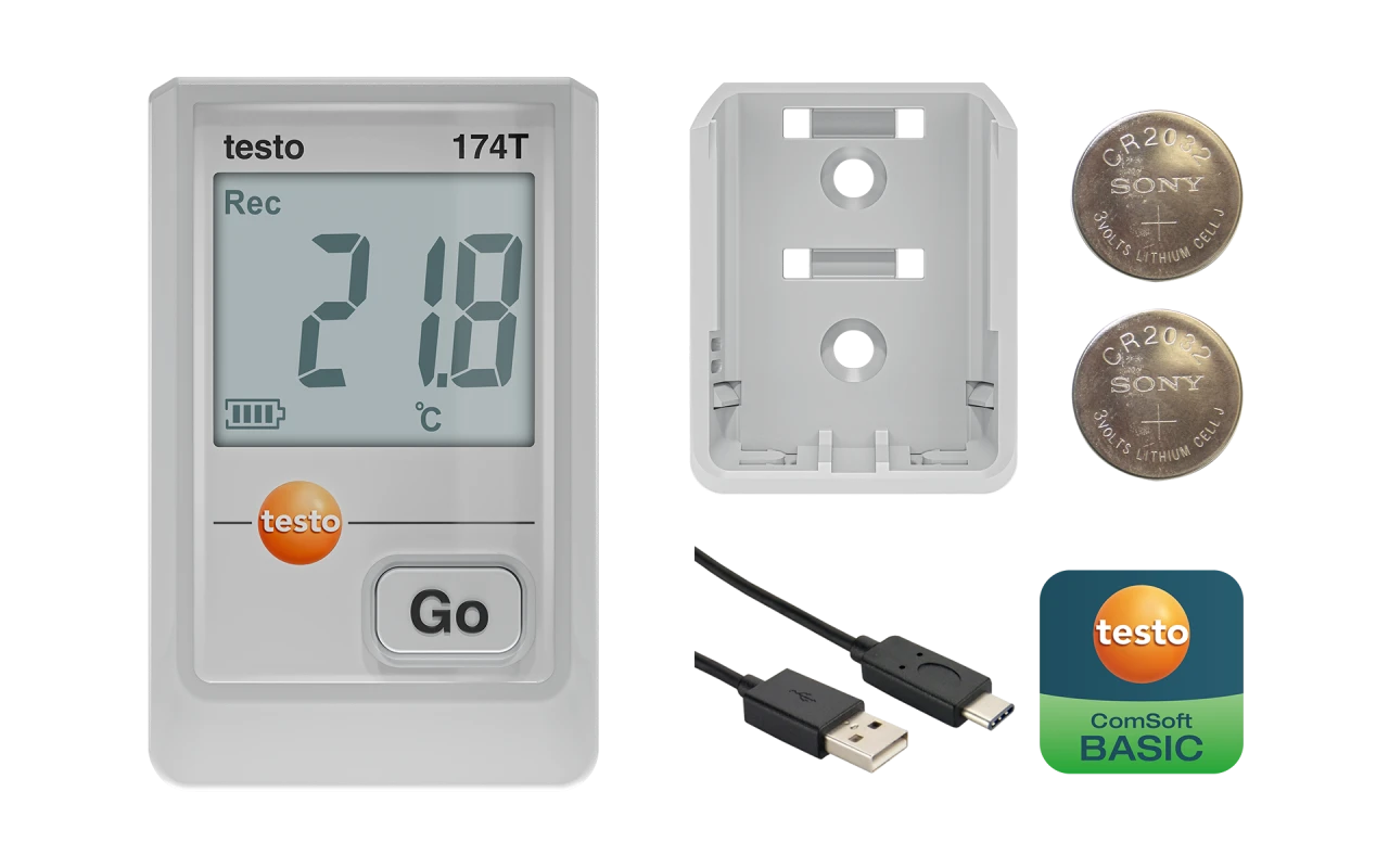 testo 174T, Mini temperature data logger with USB-C and PC software testo 174 T, 1-channel - Image 4