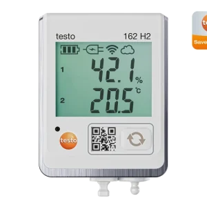 testo 162 H2, Easy-to-use climate logger with display for monitoring temperature and humidity with a connection for using an external temperature and humidity sensors.