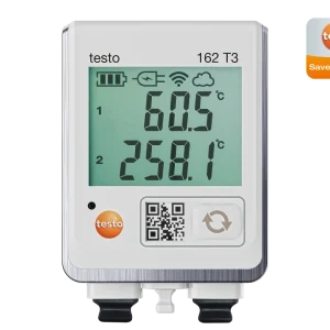 testo 162 T3, Easy-to-use climate logger with display for monitoring temperatures with 2 connections for using external temperature sensors (thermocouple).