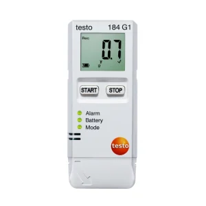 testo 184 G1, USB data logger for temperature, humidity and shock, unlimited operating time thanks to replaceable battery.