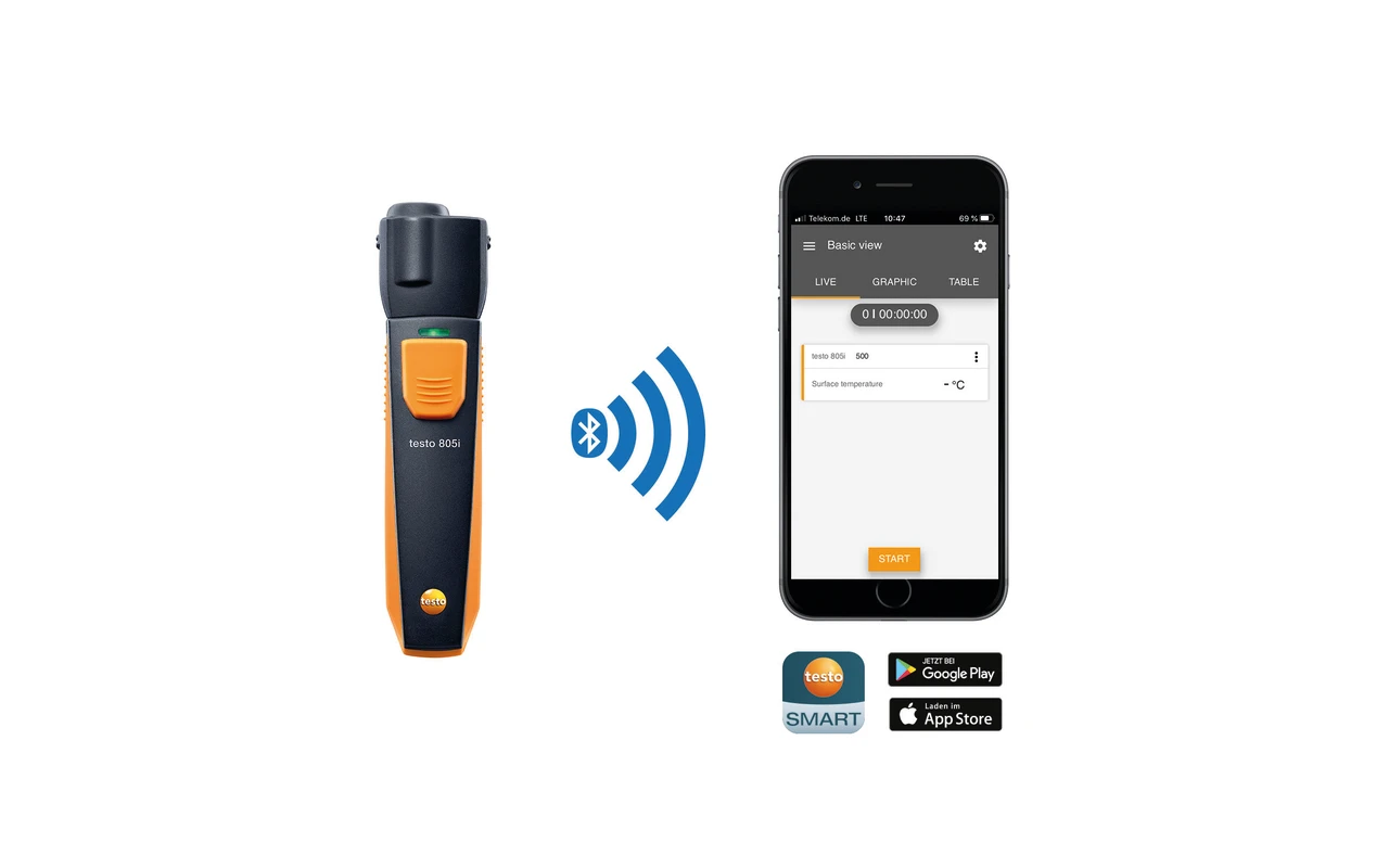 testo 805i - infrared thermometer with smartphone operation - Image 3