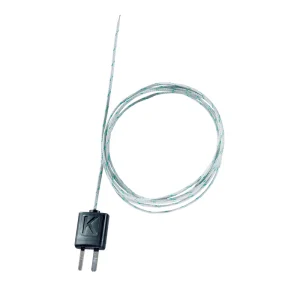 Thermocouple with TC plug, flexible, length 1500 mm, fibreglass