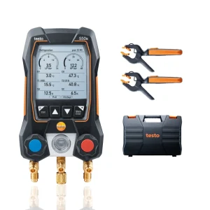 testo 550s Smart Kit - Smart digital manifold with wireless clamp temperature probes