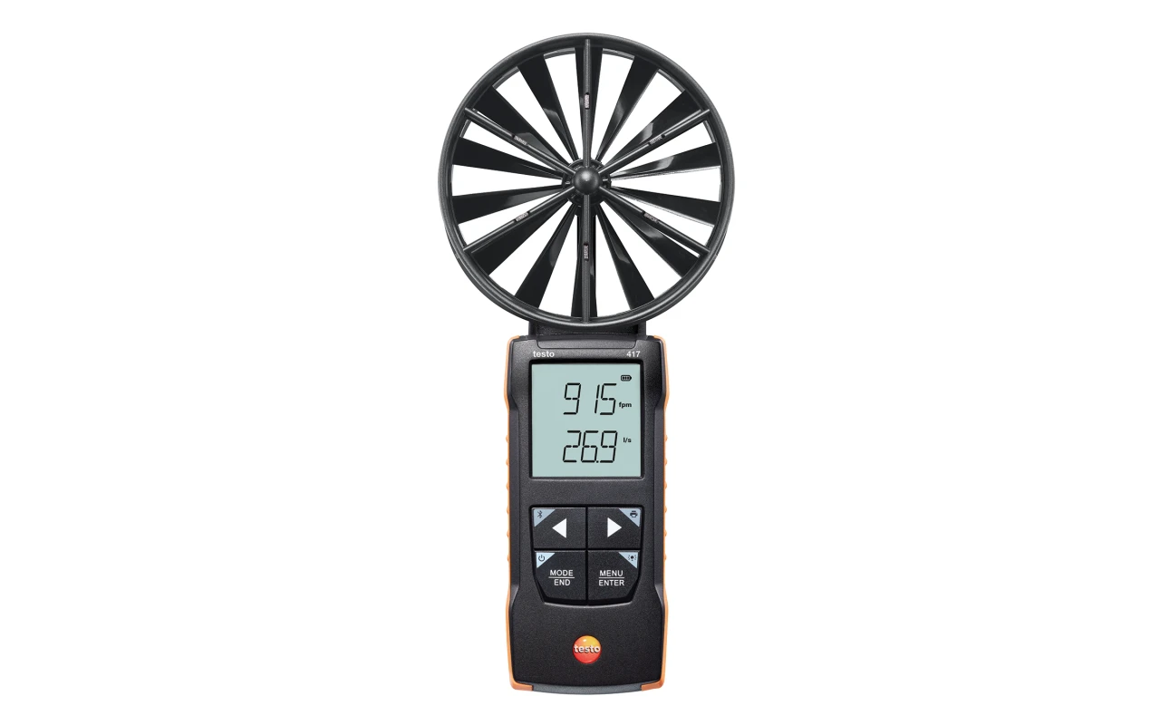 testo 417 - Digital 100 mm vane anemometer with App connection