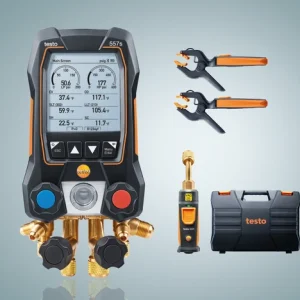 testo 557s Smart Vacuum Kit - Smart digital manifold with wireless vacuum and clamp temperature probes
