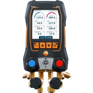 testo 558s - Digital manifold with 4-way valve block and intuitive touchscreen