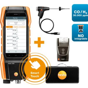 Testo 300 NEXT LEVEL Longlife kit 2 with printer - Flue Gas Analyzer (O2, CO H2-compensated up to 30,000 ppm, NO - can be retrofitted)